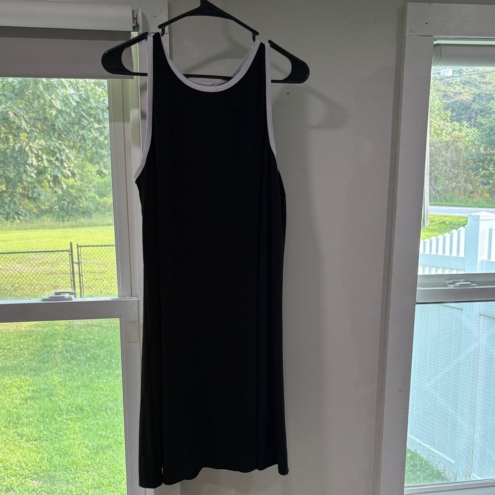 MSK Black Dress with White Accents